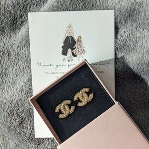 Reworked Authentic Chanel Button Earrings